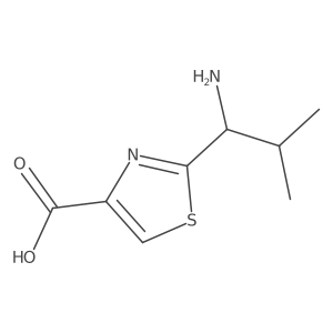 2-[(1S)-1-amino-2-methylpropyl]-1,3-thiazole-4-carboxylic acid结构式