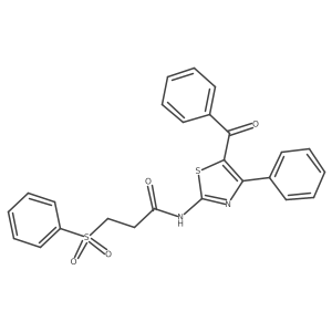 N-(5-benzoyl-4-phenylthiazol-2-yl)-3-(phenylsulfonyl)propanamide Structure