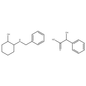 (1S,2S)-2-(Benzylamino)cyclohexan-1-ol(R)-2-Hydroxy-2-phenylaceticacidsalt结构式