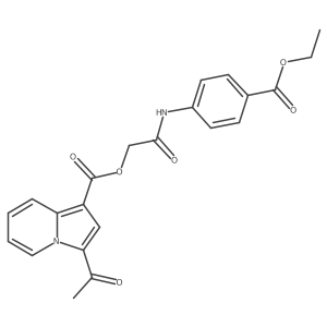 {[4-(Ethoxycarbonyl)phenyl]carbamoyl}methyl 3-acetylindolizine-1-carboxylate Structure
