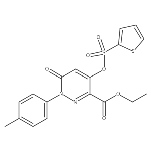 Ethyl 6-oxo-4-((thiophen-2-ylsulfonyl)oxy)-1-(p-tolyl)-1,6-dihydropyridazine-3-carboxylate Structure