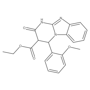 Ethyl 4-(2-methoxyphenyl)-2-oxo-1,2,3,4-tetrahydropyrimido[1,2-a]benzimidazole-3-carboxylate Structure