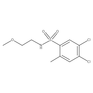 4,5-dichloro-N-(2-methoxyethyl)-2-methylbenzenesulfonamide Structure