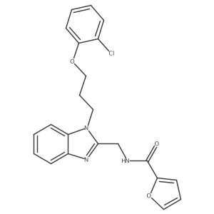 N-({1-[3-(2-chlorophenoxy)propyl]-1H-benzimidazol-2-yl}methyl)-2-furamide结构式