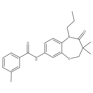 N-(3,3-dimethyl-4-oxo-5-propyl-2,3,4,5-tetrahydrobenzo[b][1,4]oxazepin-8-yl)-3-methylbenzamide Structure
