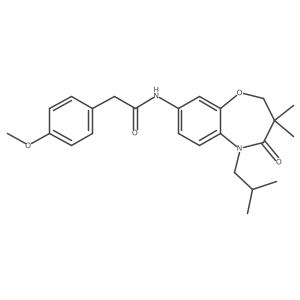 N-(5-isobutyl-3,3-dimethyl-4-oxo-2,3,4,5-tetrahydrobenzo[b][1,4]oxazepin-8-yl)-2-(4-methoxyphenyl)acetamide Structure