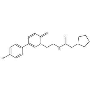 N-(2-(3-(4-chlorophenyl)-6-oxopyridazin-1(6H)-yl)ethyl)-2-cyclopentylacetamide Structure
