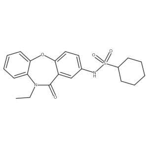 N-(10-ethyl-11-oxo-10,11-dihydrodibenzo[b,f][1,4]oxazepin-2-yl)cyclohexanesulfonamide结构式