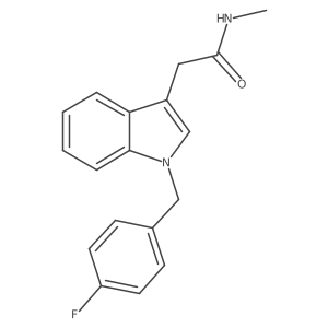 2-(1-(4-fluorobenzyl)-1H-indol-3-yl)-N-methylacetamide结构式