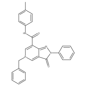 5-benzyl-3-oxo-2-phenyl-N-(p-tolyl)-3,5-dihydro-2H-pyrazolo[4,3-c]pyridine-7-carboxamide结构式