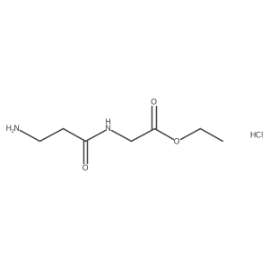 Ethyl 2-(3-aminopropanamido)acetate hydrochloride结构式