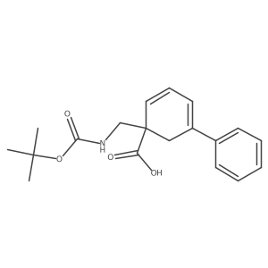 3-{[(Tert-butoxycarbonyl)amino]methyl}[1,1-biphenyl]-3-carboxylic acid结构式