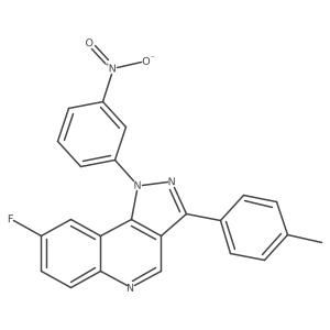 8-fluoro-3-(4-methylphenyl)-1-(3-nitrophenyl)-1H-pyrazolo[4,3-c]quinoline Structure