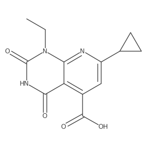 7-cyclopropyl-1-ethyl-2,4-dioxo-1H,2H,3H,4H-pyrido[2,3-d]pyrimidine-5-carboxylic acid结构式