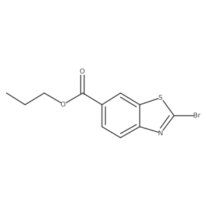 6-Benzothiazolecarboxylic acid, 2-bromo-, propyl ester结构式