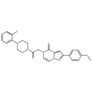 5-{2-[4-(2-fluorophenyl)piperazin-1-yl]-2-oxoethyl}-2-(4-methoxyphenyl)pyrazolo[1,5-a]pyrazin-4(5H)-one Structure