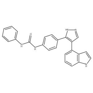 N-Phenyl-N'-{4-[4-(1H-pyrrolo[2,3-b]pyridin-4-yl)-1H-pyrazol-3-yl]phenyl}urea Structure