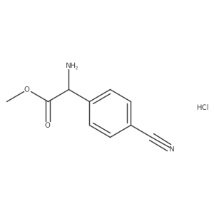 Methyl (R)-2-amino-2-(4-cyanophenyl)acetate hcl结构式