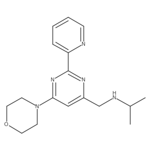 N-[(6-morpholin-4-yl-2-pyridin-2-yl-pyrimidin-4-yl)methyl]propan-2-amine结构式
