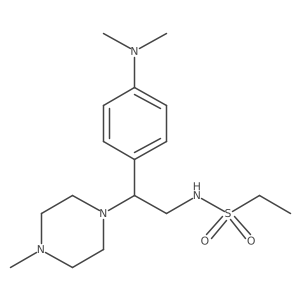 N-(2-(4-(dimethylamino)phenyl)-2-(4-methylpiperazin-1-yl)ethyl)ethanesulfonamide结构式