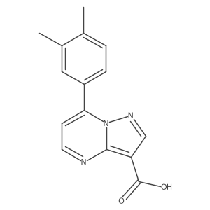 7-(3,4-Dimethylphenyl)pyrazolo[1,5-a]pyrimidine-3-carboxylic acid结构式