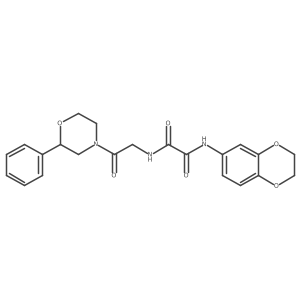 N1-(2,3-dihydrobenzo[b][1,4]dioxin-6-yl)-N2-(2-oxo-2-(2-phenylmorpholino)ethyl)oxalamide结构式
