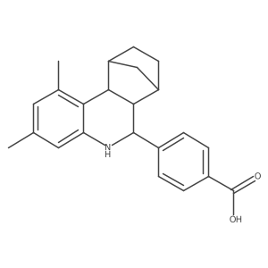 4-(5,6,6a,7,8,9,10,10a-Octahydro-1,3-dimethyl-7,10-methanophenanthridin-6-yl)benzoic acid Structure