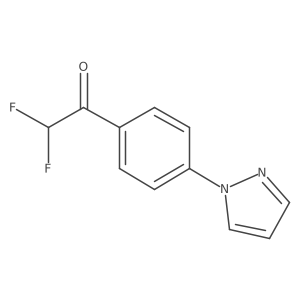 2,2-Difluoro-1-(4-pyrazol-1-ylphenyl)ethanone结构式