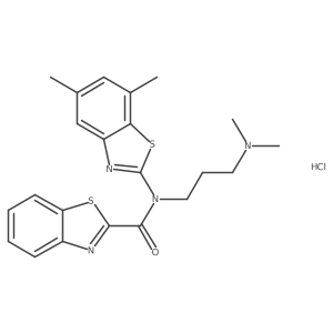 N-(3-(dimethylamino)propyl)-N-(5,7-dimethylbenzo[d]thiazol-2-yl)benzo[d]thiazole-2-carboxamide hydrochloride Structure