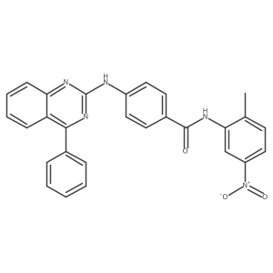 N-(2-methyl-5-nitrophenyl)-4-[(4-phenylquinazolin-2-yl)amino]benzamide结构式
