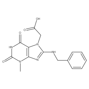 2-(8-(benzylamino)-3-methyl-2,6-dioxo-2,3-dihydro-1H-purin-7(6H)-yl)acetic acid Structure
