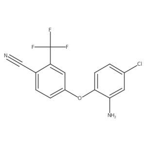 4-(2-Amino-4-chlorophenoxy)-2-(trifluoromethyl)benzonitrile结构式