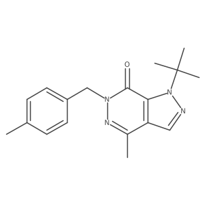 1-(tert-butyl)-4-methyl-6-(4-methylbenzyl)-1H-pyrazolo[3,4-d]pyridazin-7(6H)-one结构式