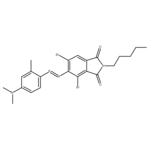 4,6-Dibromo-5-[2-[4-(dimethylamino)-2-methylphenyl]diazenyl]-2-pentyl-1H-isoindole-1,3(2H)-dione Structure