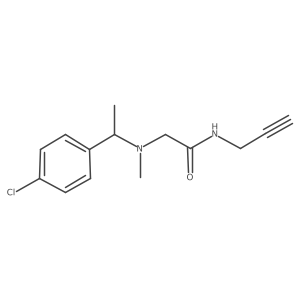 2-((1-(4-Chlorophenyl)ethyl)(methyl)amino)-N-(prop-2-yn-1-yl)acetamide Structure