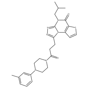4-isobutyl-1-(3-oxo-3-(4-(m-tolyl)piperazin-1-yl)propyl)thieno[2,3-e][1,2,4]triazolo[4,3-a]pyrimidin-5(4H)-one Structure