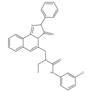 N-(3-chlorophenyl)-2-((3-oxo-2-phenyl-2,3-dihydroimidazo[1,2-c]quinazolin-5-yl)thio)butanamide Structure