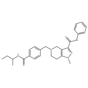 5-({4-[(Butan-2-YL)carbamoyl]phenyl}methyl)-1-methyl-N-phenyl-1H,4H,5H,6H,7H-pyrazolo[4,3-C]pyridine-3-carboxamide Structure