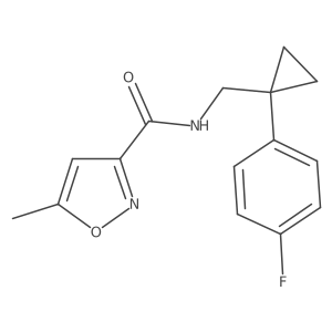 N-((1-(4-fluorophenyl)cyclopropyl)methyl)-5-methylisoxazole-3-carboxamide结构式