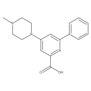 4-(4-Methyl-1-piperazinyl)-6-phenyl-2-pyridinecarboxylic acid结构式