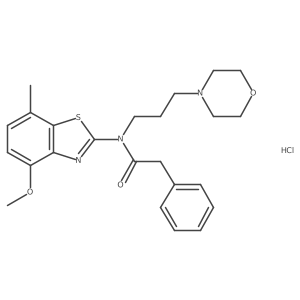 N-(4-methoxy-7-methylbenzo[d]thiazol-2-yl)-N-(3-morpholinopropyl)-2-phenylacetamide hydrochloride Structure
