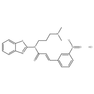 (E)-N-(benzo[d]thiazol-2-yl)-N-(3-(dimethylamino)propyl)-3-(3-nitrophenyl)acrylamide hydrochloride结构式