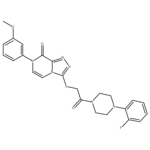 3-((2-(4-(2-fluorophenyl)piperazin-1-yl)-2-oxoethyl)thio)-7-(3-methoxyphenyl)-[1,2,4]triazolo[4,3-a]pyrazin-8(7H)-one结构式