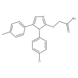 2-((1-(4-chlorophenyl)-5-(p-tolyl)-1H-imidazol-2-yl)thio)acetamide Structure