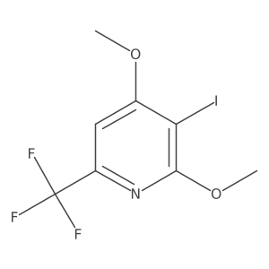2,4-Dimethoxy-3-iodo-6-(trifluoromethyl)pyridine Structure