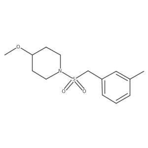 4-Methoxy-1-((3-methylbenzyl)sulfonyl)piperidine结构式