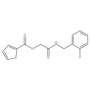 2-((2-Methylbenzyl)amino)-2-oxoethyl thiophene-2-carboxylate Structure