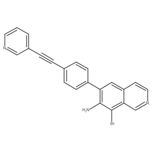 8-Bromo-6-[4-[2-(3-pyridinyl)ethynyl]phenyl]-7-isoquinolinamine Structure
