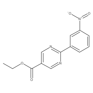 Ethyl 2-(3-nitrophenyl)pyrimidine-5-carboxylate结构式