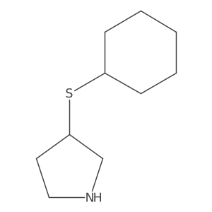 3-(Cyclohexylsulfanyl)pyrrolidine Structure